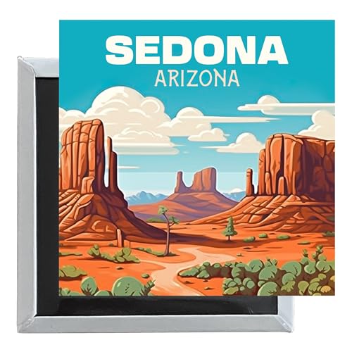 Imán de frigorífico Sedona Arizona 2.5 x 2.5 pulgadas miniatura 1