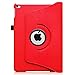 Fintie iPad Air 2 Case (2014 Release) - 360 Degree Rotating Stand Protective Case Smart Cover with Auto Sleep/Wake Feature for Apple iPad Air 2, Red