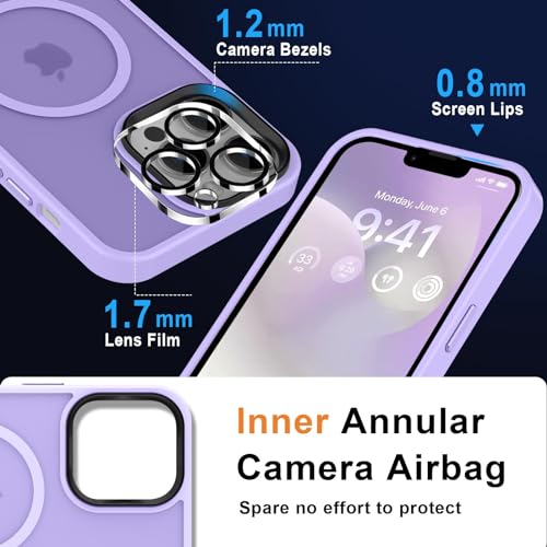 Image of MOCCA Magnetic Shockproof for iPhone 12 Pro Max Case,Light Purple