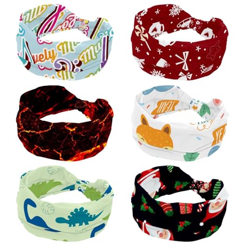 Bandeaux larges pour femme lot de 6 styles de fruits d'été antidérapants