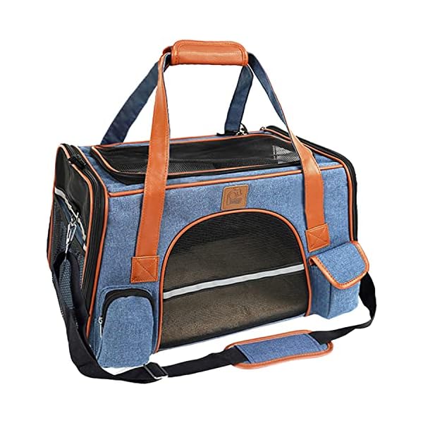 Premium-Pet-Carrier-Airline-Approved-Soft-Sided-for-Cats-and-Dogs-Portable-Cozy-Travel-Pet-Bag-Car-Seat-Safe-Carrier Portable Cozy Travel Pet Bag