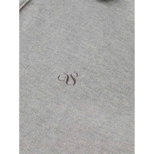 Scotch & Soda Men's Core-Logo Pique Polo Shirt, Grey Melange, S – Ansicht 6