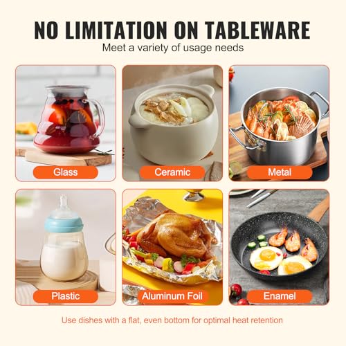 Image of VEVOR Electric Warming Tray, Food Warming Trays for Buffet, Warming Trays with Adjustable Temperature Control, Portable Stainless Steel Food Warmer, Hot Plate Perfect for Parties, Catering, Holidays