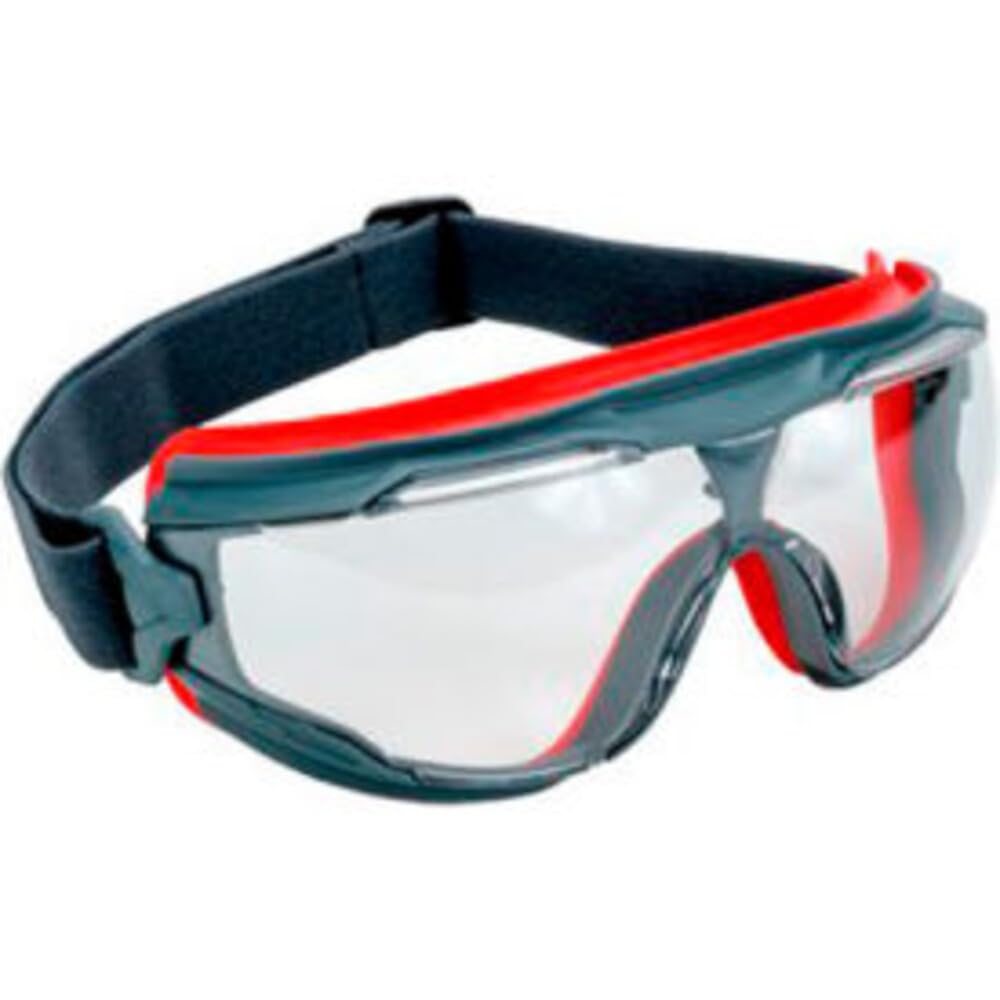 3M GoggleGear 500Series - Gafas de seguridad transparentes, de plástico, borde completo, antivaho, lente de policarbonato, laboratorio, construcción