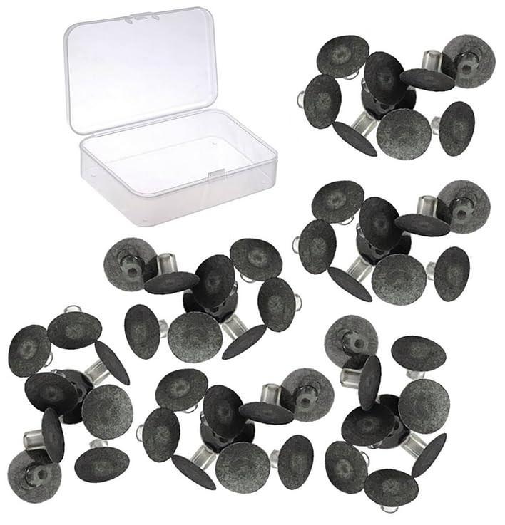 100/Pcs Dental Coarse 12mm Snap-On Black Polish Discs Dental Polisher Discs