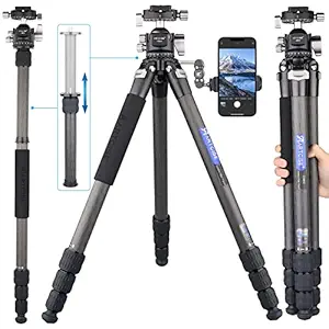 2021 New 68.9'' Carbon Fiber Travel Tripod, ARTCISE Lightweight Travel Tripod for Camera with 40mm Panoramic Ball Head for Canon Nikon Sony, DSLR SLR Digital Camcorder, 7.7