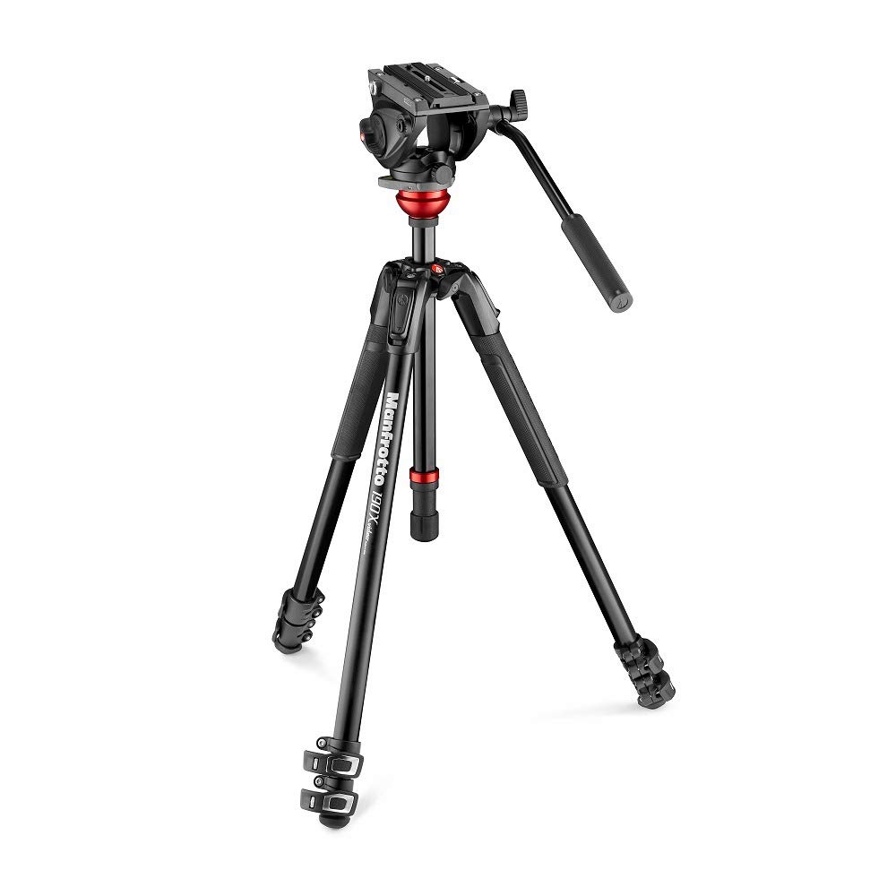 Manfrotto Nitrotech MVK500190XV N12 Video Head w/CF Twin Leg Tripod MS 100/75 mm