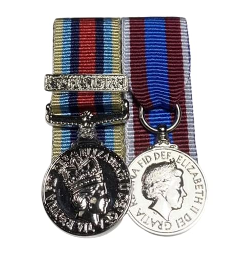 The Mess Dress LtdOSM Afghanistan WITH Clasp + Queens Platinum Jubilee Miniature Court Mounted Set