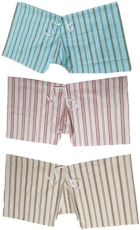 hivata Men's Cotton Khaadi Underwear Pack of 3pc Kaccha String Patte Wala Underwear Patte wala Kaccha Traditional Lattha, Janghiya, Patta Patti Kachha, Nade vala Nekar in Multi Color (Free Size)-picture-53