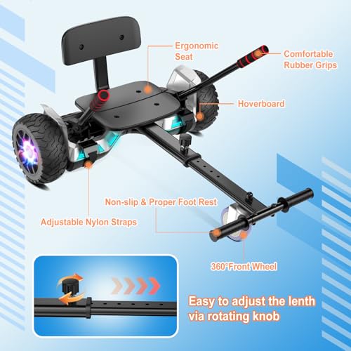 Image of LIEAGLE Hoverboard, 6.5 inch Self Balancing Scooter Hover Board with Bluetooth Wheels LED Lights for Kids Adults
