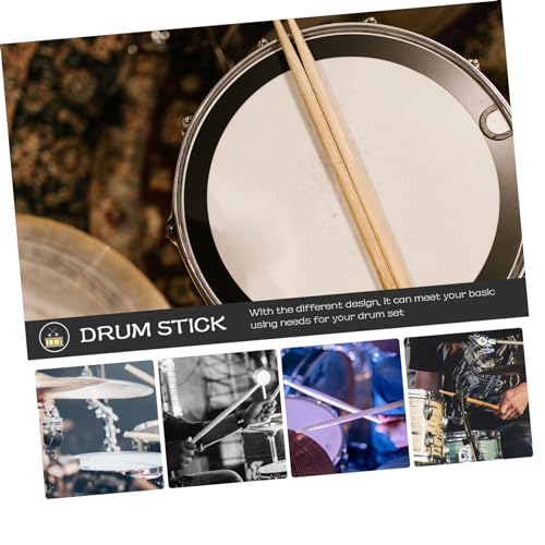 1 set de baquetas prácticas para batería, suaves, ideales para principiantes, músicos, actuaciones en escenario y sesiones de práctica, incluye bolsa de almacenamiento miniatura 2