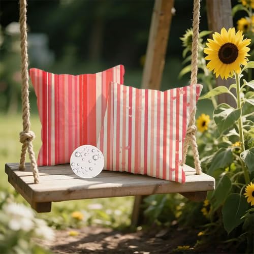 Housse de coussin rouge 70x70 cm lot de 2 doublé et imperméable style esthétique - 3