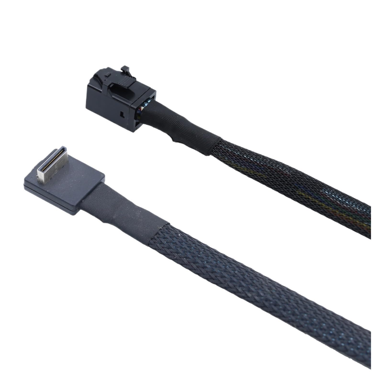 OcuLink PCIE Kabel SFF-8611 4i 42 Pin 90 Grad auf HD MI NI S*A*S SFF-8643 für SSD Data Active Cable (0,5m)