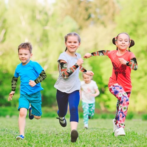 LUYANFX Volleyball Armschoner Kinder Arm Sleeve Basketball Kinder Armstulpen 2 Paar Armschützer Sports kühlung ärmel Sleeves Größe L Sonnenschutz für Laufen, Radfahren, Skateboarding