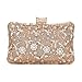 Tanpell Womens Evening Bags Bridal Clutch Rhinestone Clutch Purses Evening Handbags with Chain for Women Ladies Sparkling Party Wedding Prom Cocktail Party (Champagne)