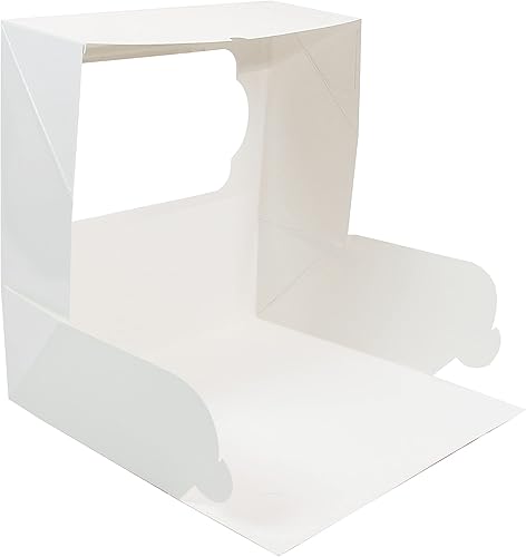 Miniatura 10 de GLOBAL SUGAR ART Caja para tartas de cuarto de hoja con ventana, rayas blancas y negras, 14 x 10 x 4 pulgadas, 10 unidades