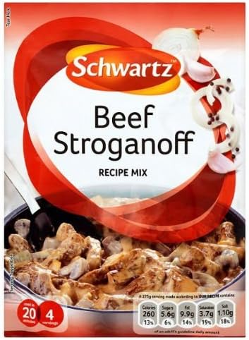 Schwartz Beef Stroganoff Recipe Mix 35g case of 8