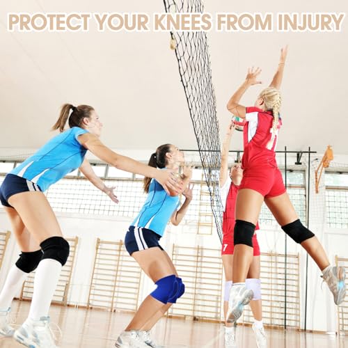 Image of Lenwen 12 Pairs Volleyball Knee Pads for Dancers Soft Breathable Knee Braces for Men Women Football Soccer Yoga Skating Wrestling Running Cycling(Medium,Classic Color)