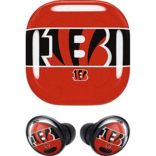 Skinit Decal Audio Skin Compatible with Samsung Galaxy Buds Pro - Officially Licensed NFL Cincinnati Bengals Zone Block Design