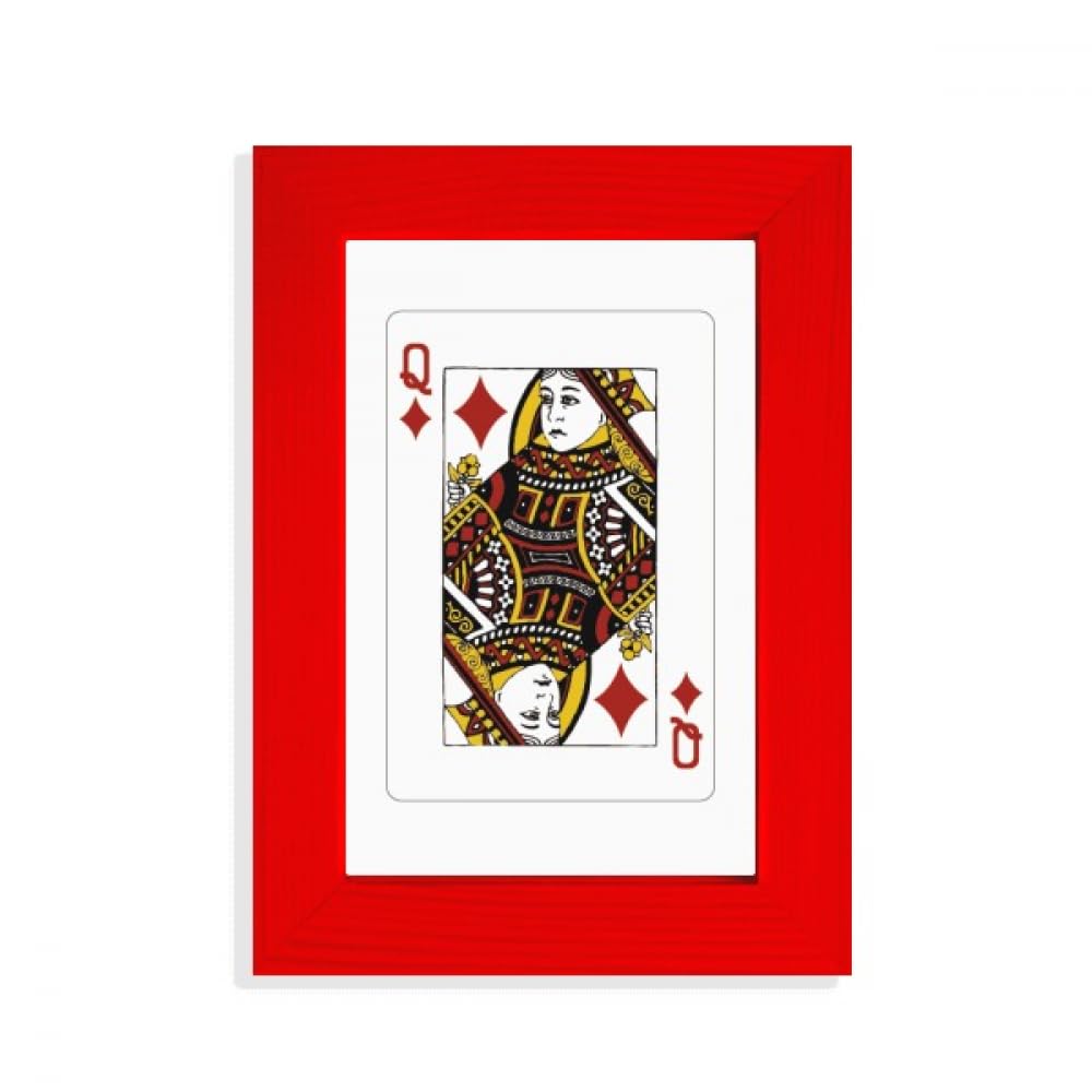 Cadre photo rouge de cartes Q le cadeau idéal pour joueur de cartes