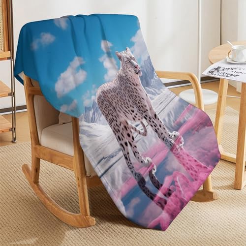 Couverture chaude léopard lavable en machine pour l'hiver - 7