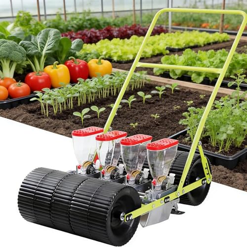 Sembradora de maíz y hortalizas de empuje manual con configuración de 4 hileras 2