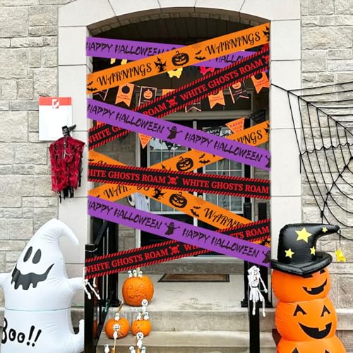 Ruban d'avertissement Halloween intérieur pour porte et fête
