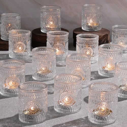30 Pcs Clear Votive Candle Holders for Wedding Glass Tea Lights Holder
