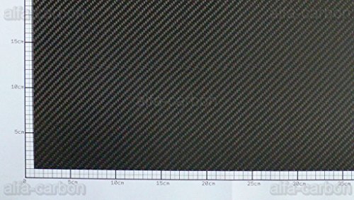 Preisvergleich Produktbild Carbon Platte 3mm x 200mm x 100mm CFK Platte seidenmatt