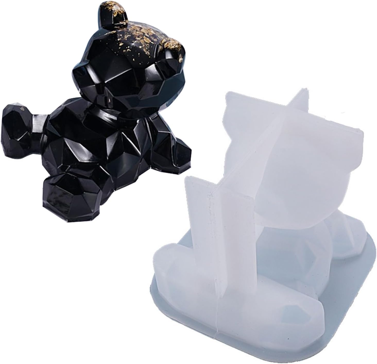 NALACAL 3D Bear Resin Mold for DIY Crafts, Cartoon Bear Epoxy Casting Mould Resin Crystal Epoxy Mold Cartoon Bear Crafting Silicone Mould Epoxy Resin Phone Holder Bear Mold for DIY Crafts, Decoration