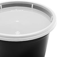 Vista 56 de Karat [24oz - 240 ct] Contenedores redondos moldeados por inyección de PP transparentes con tapas