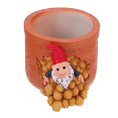 SUPVOX 2 Piezas Olla de Elfo de Patata Adornos para Jardin Adornos Jardin verdor decoración de la casa Cesta suculento maceteros Maceta de bonsái de balcón contenedor de Resina de Flores