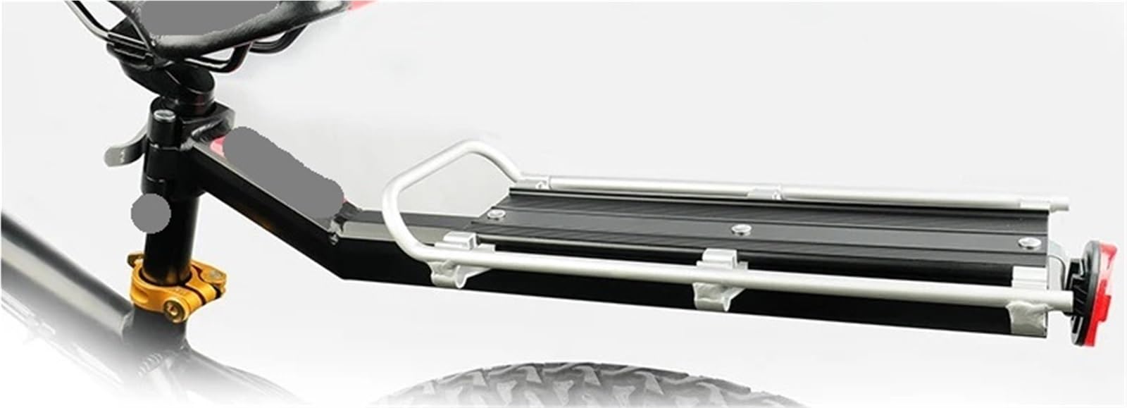 Tylny bagażnik rowerowy, Przedni uchwyt rowerowy Stop aluminium 9kg 12x37cm Czarny