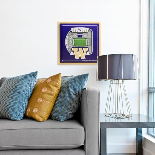Image of YouTheFan Officially-licensed NCAA Stadium Series 3D Wall Art - multi-layer team stadium replica, detailed sports fan gift, indoor decor