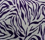 Polar Fleece Fabric Anti Pill Prints Zebra Purple White / 60' Wide/Sold by The Yard FE-N-383