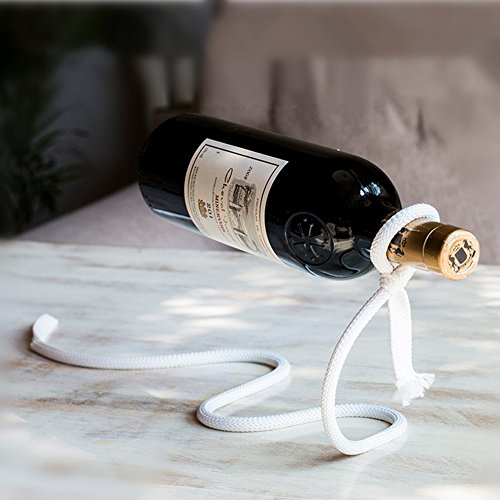 Highland Farms Select Magic Wine Bottle Rope Lasso Holder - Holds Bottles Floating in The Air