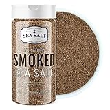 Fine Grain Cold Smoked Sea Salt Over Alderwood, Unrefined Fine Smoky Flavored Kosher Salt for Grilling & Cooking, 1 lb Saker