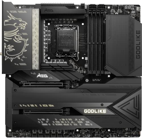Image of MSI MEG Z790 GODLIKE Gaming Motherboard (Supports 12th /13th / 14th Gen Intel Processors, LGA 1700, DDR5, PCIe 5.0, M.2, 10Gbps LAN, USB 3.2 Gen2, Wi-Fi 6E, Bluetooth 5.3, Thunderbolt, E-ATX)