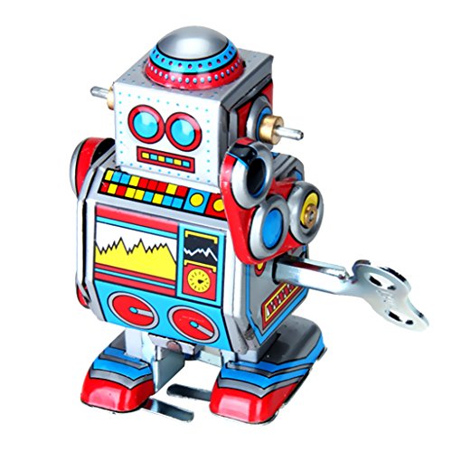GRBRENH Mini Multi-Color Wind Up Robot Toy