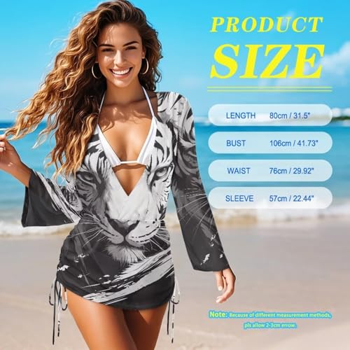 Irisjudy Women's Mesh Sheer Swimsuit Cover up Sugar Skull Deep V Neck Mesh Beach Dress Pink Shark Swim Bathing Suit Cover Ups4