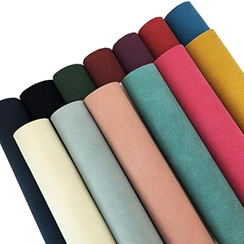 ZAIONE 13 piezas de tela de gamuza sintética de PVC para manualidades Cover
