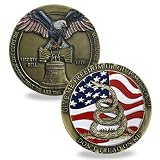 US Liberty Bell Coin Don't Tread on Me Challenge Coin Collectable