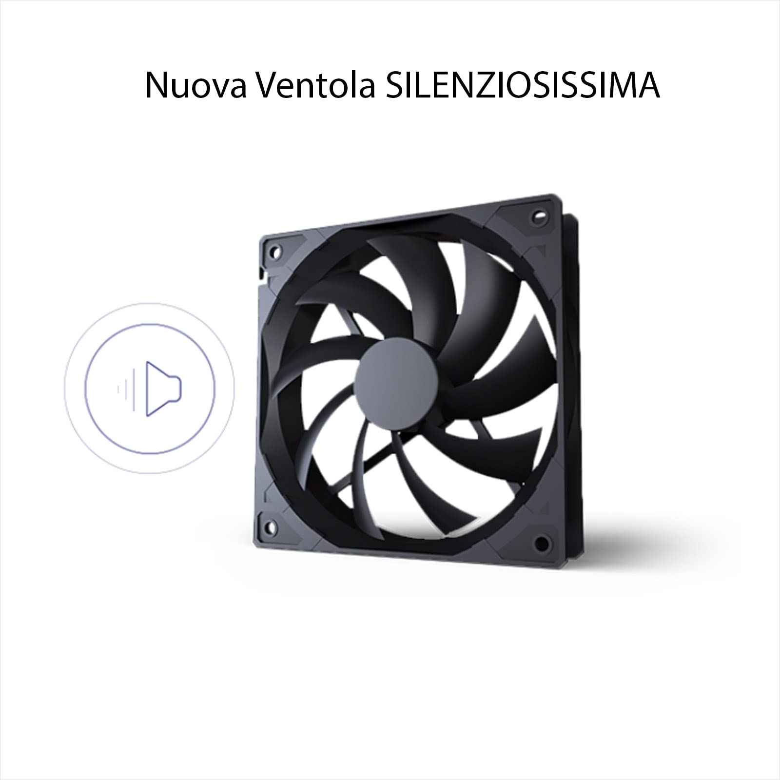 nJoy Echo 3000VA Pro Ups Con Ventole Silenziate Gruppo di Continuità On-Line Doppia Conversione 2400 Watt Onda Sinusoidale Pura Display LCD 6 Batterie