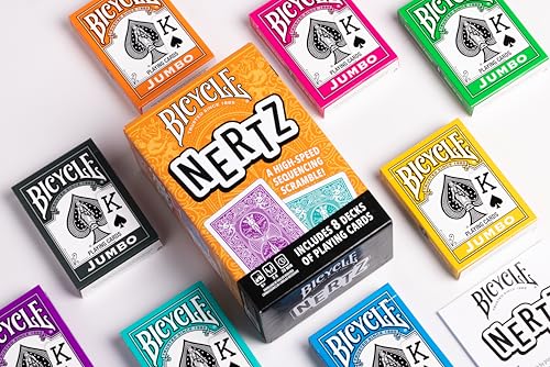Bicycle Nertz Card Game (Solitaire) , 8 Decks of Jumbo Index Playing Cards, Fast-Paced Multiplayer Family Card Game for Kids and Adults, Classic Bicycle Cards, Up to 8 Players by Bicycle - Image 3