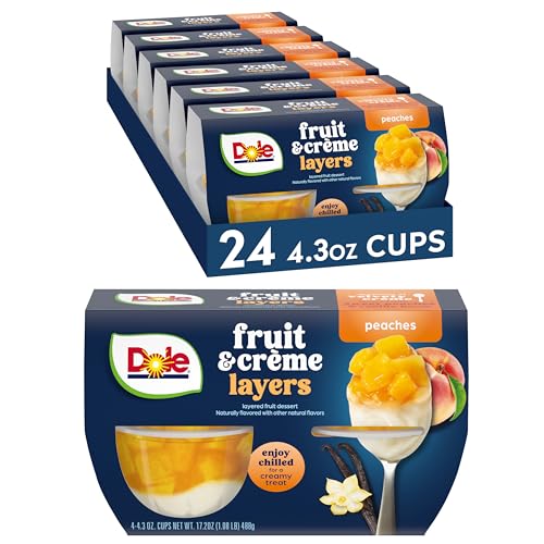 10% coupon - Dole Low Fat Peaches & Creme Parfait, 4.3oz 24 Bowls