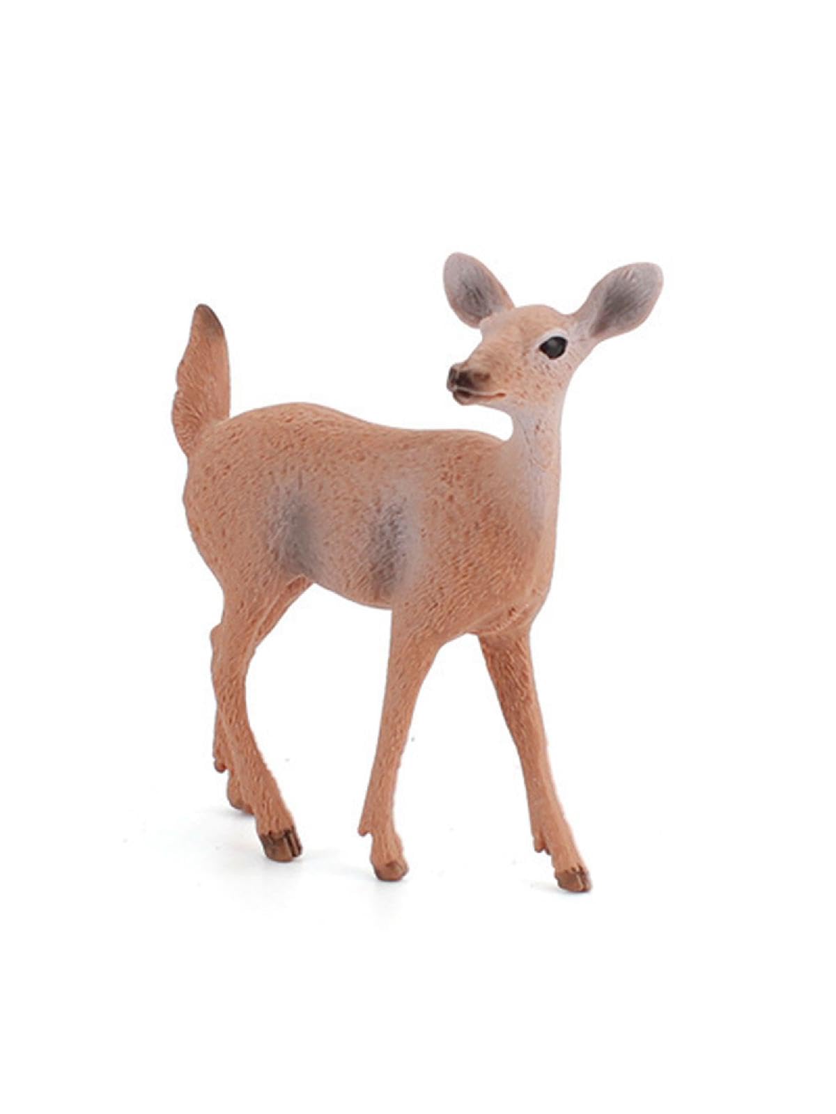 Huajingkeji 5# Home Decor, Artificial Deer Family Animals Figures Creatures Figurines Miniature Cake Toppers Home Decoration