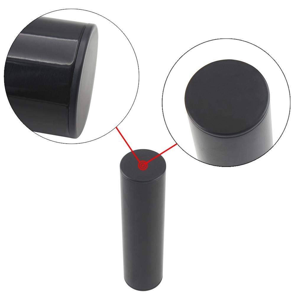Zylinder Sand Shaker, 2Colors tragbare Edelstahl Sand Shaker Percussion Instrumente Kinder Rhythmus Schüttelinstrument (Schwarz)