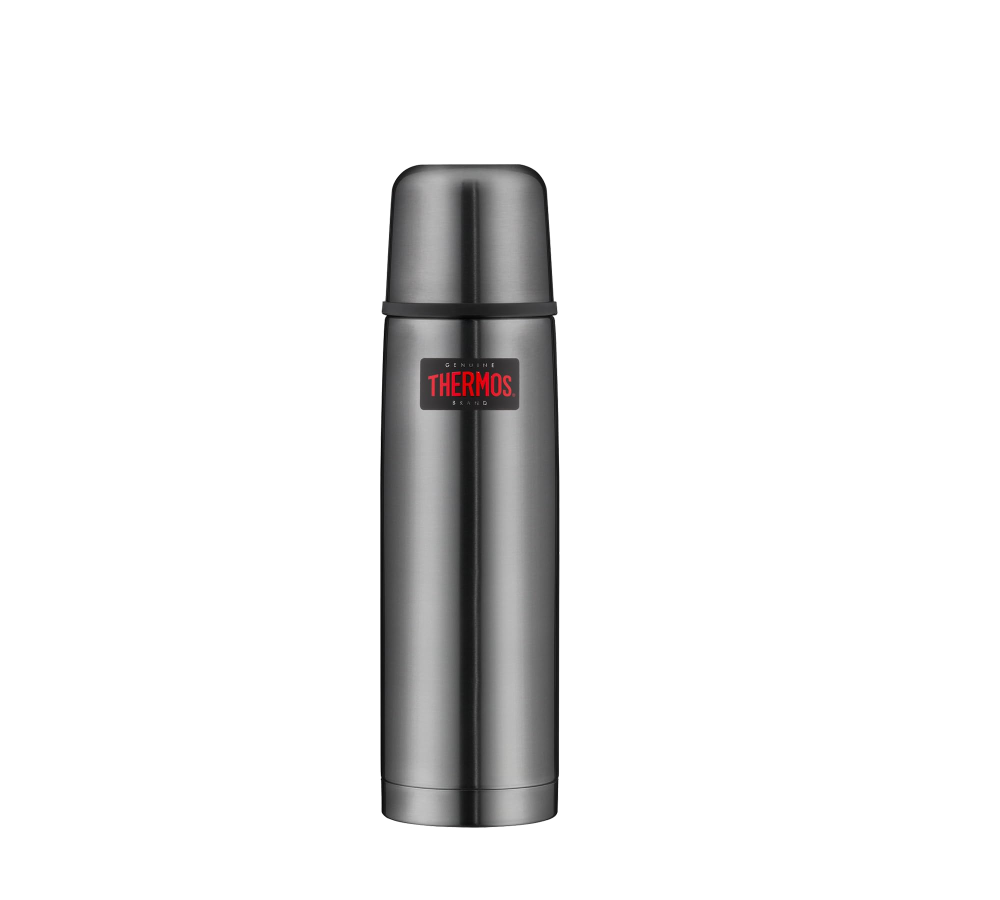 Thermos Bouteille Isotherme en Acier Inoxydable Mat de Light and Compact., Acier Inoxydable, Gris, 0,75 l