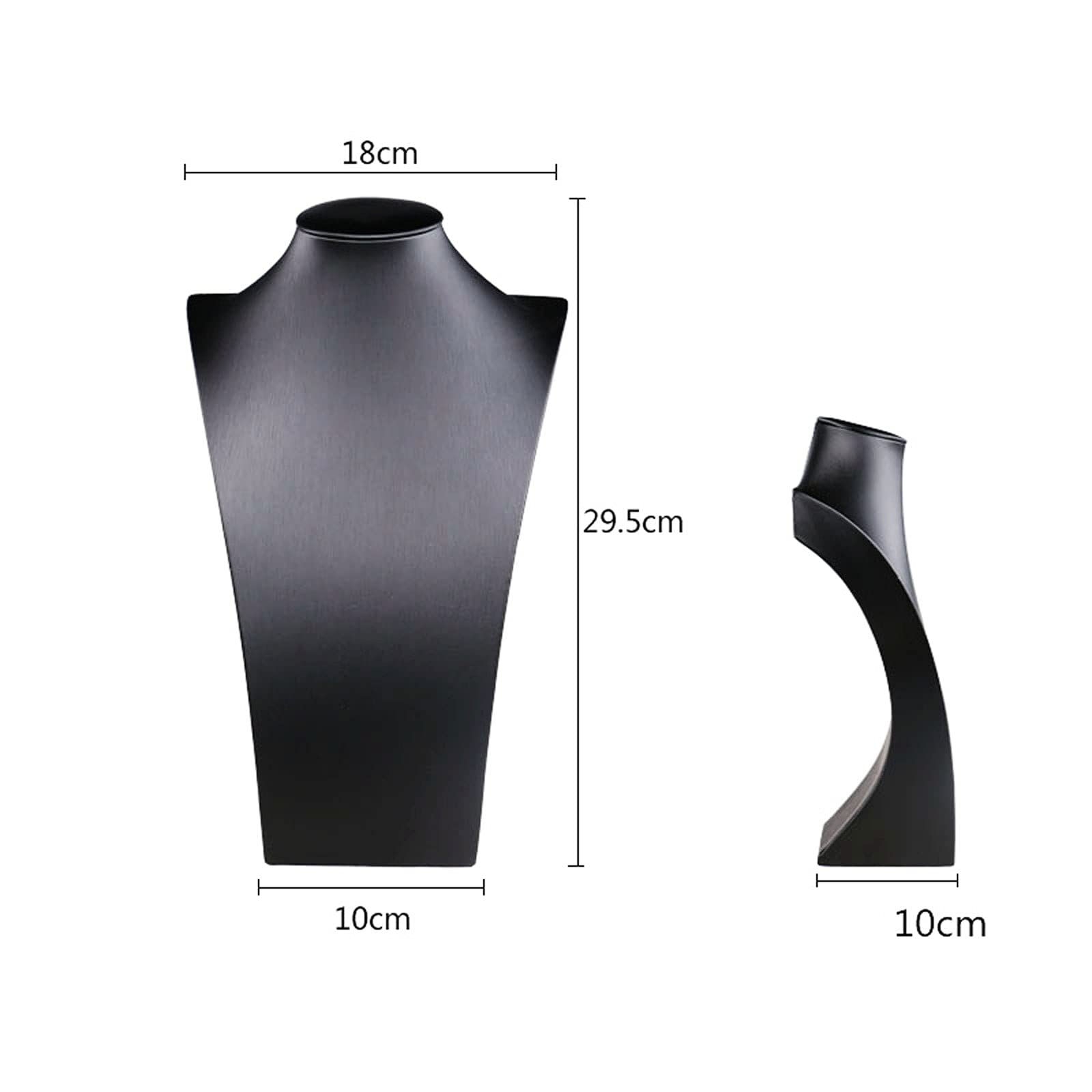 Présentoir à Bijoux en Cuir pour Colliers, pendentifs et chaînes, Support Buste pour Colliers, Bracelets et Figurines (Couleur : Brun, Taille 29).