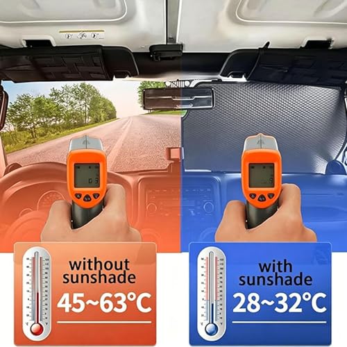 Parasol para parabrisas de coche con protección térmica y anti UV para SUV de tamaño amplio 5